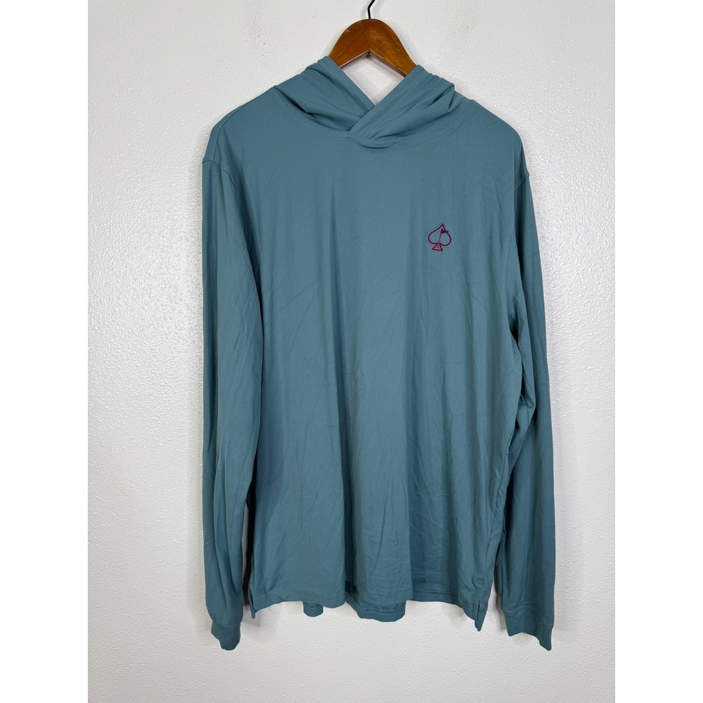 Pins & Aces Mens XL Golf Hoodie Blue Digital Camo Lined Performance Pullover